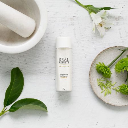 Brightening Exfoliating Crystals - Luxe_Bottle 50g styled